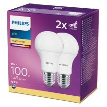 PACK 2x Lâmpadas LED Philips A60 E27/13W/230V 2,700K