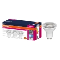 Pack 3x Lâmpadas LED refletoras PAR16 GU10/6,9W/230V 4000K 60° - Osram