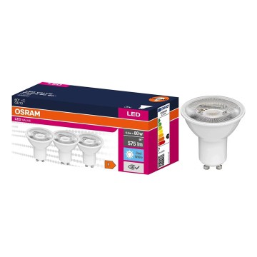 Pack 3x Lâmpadas LED refletoras PAR16 GU10/6,9W/230V 4000K 60° - Osram