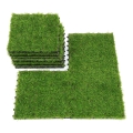 Pack com 11 unidades de relva artificial 30x30 cm, 20 mm, verde