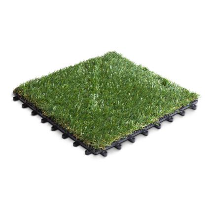 Pack com 11 unidades de relva artificial 30x30 cm, 20 mm, verde