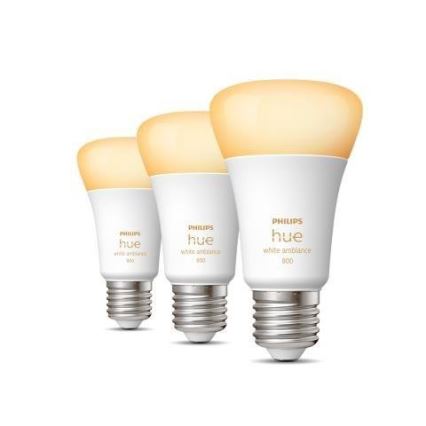 Conjunto de 3 lâmpadas LED dimerizáveis Philips Hue WHITE AMBIANCE A60 E27/6W/230V 2200-6500K