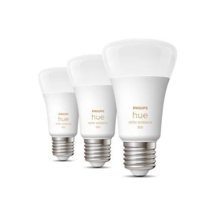 Conjunto de 3 lâmpadas LED dimerizáveis Philips Hue WHITE AMBIANCE A60 E27/6W/230V 2200-6500K