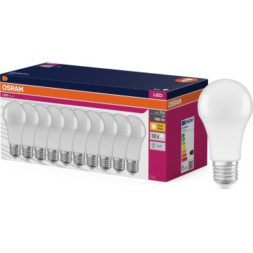Pack de 10 lâmpadas LED CLASSIC A75 E27/10W/230V 2700K - Osram