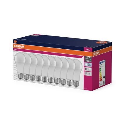 Pack de 10x lâmpadas LED CLASSIC A75 E27/10W/230V 4000K - Osram