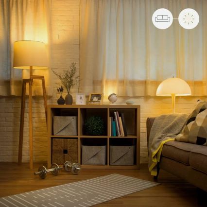 Pack de 2 lâmpadas LED reguláveis A60 E27/9W/230V 2700K Wi-Fi + controlo remoto - WiZ