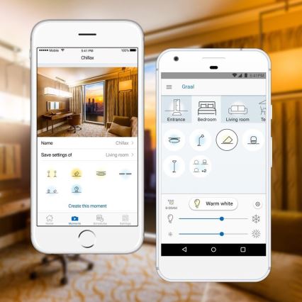 Pack de 2 lâmpadas LED reguláveis A60 E27/9W/230V/2700K Wi-Fi + controlo remoto - WiZ