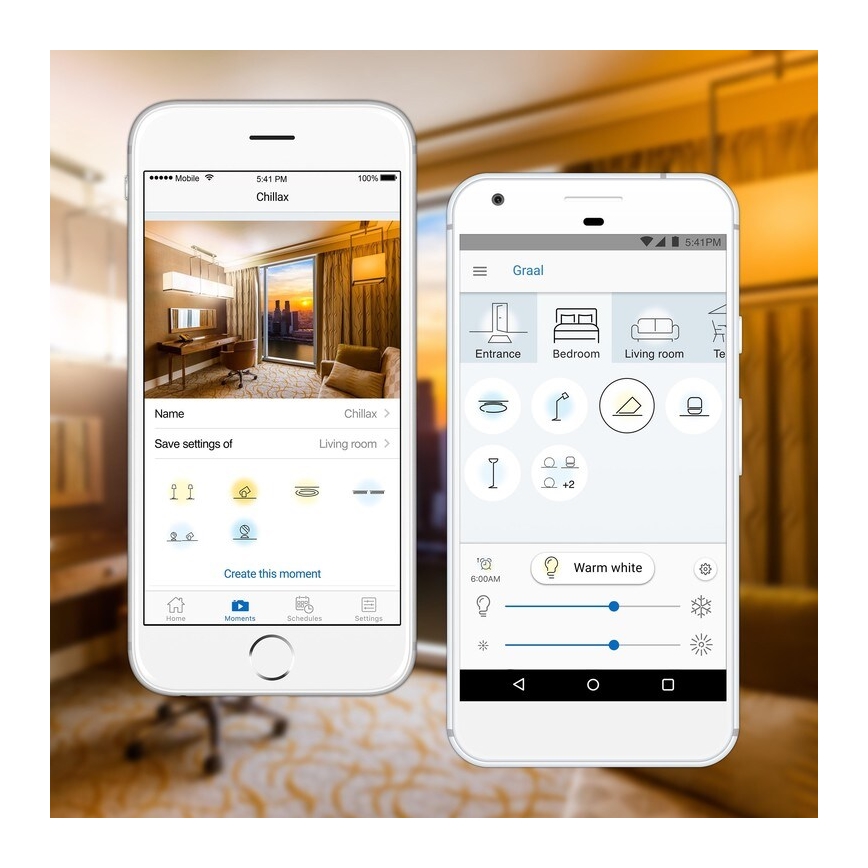 Pack de 2 lâmpadas LED reguláveis A60 E27/9W/230V/2700K Wi-Fi + controlo remoto - WiZ