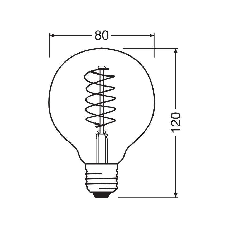Pack de 2 lâmpadas LED reguláveis Filamento Vintage E27/4,8W/230V 2200K - Osram