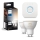 Pack de 2 lâmpadas LED reguláveis Philips Hue White Ambiance GU10/4,2W/230V 2200-6500K + Hue Bridge