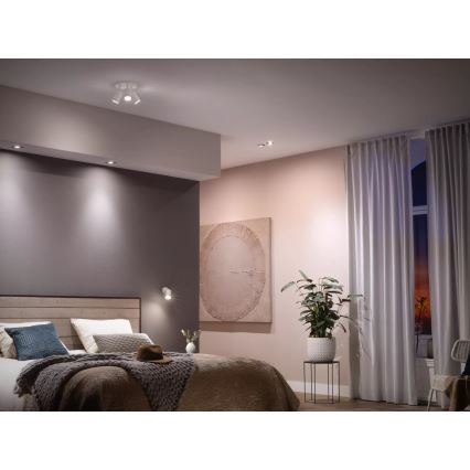 Pack de 2 lâmpadas LED reguláveis Philips Hue White Ambiance GU10/4,2W/230V 2200-6500K + Hue Bridge