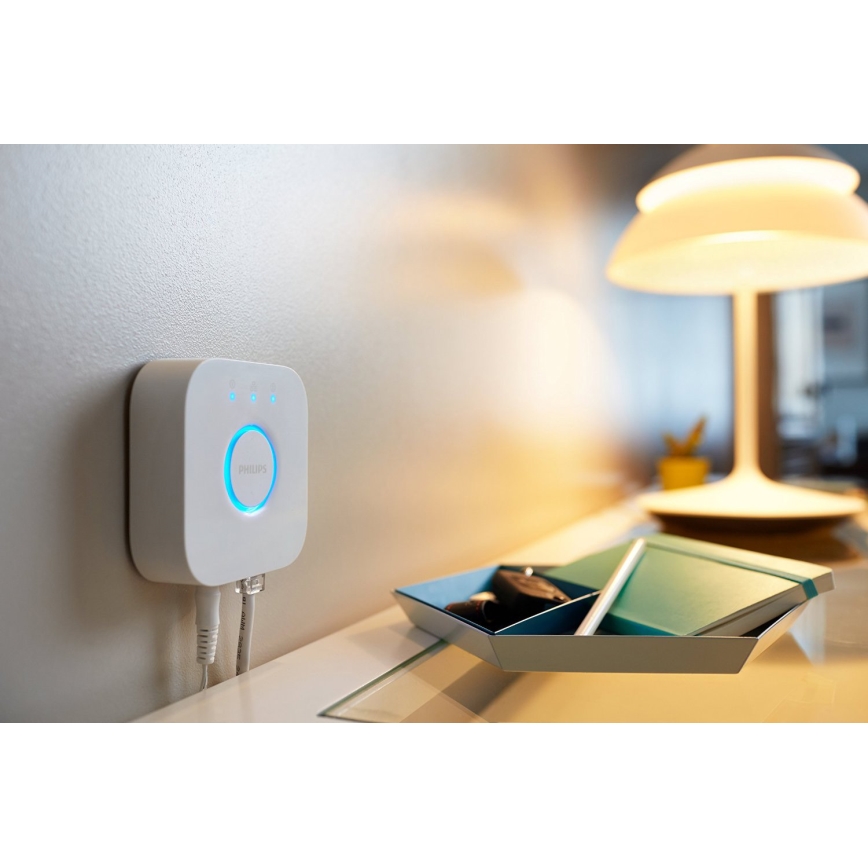 Pack de 2 lâmpadas LED reguláveis Philips Hue White Ambiance GU10/4,2W/230V 2200-6500K + Hue Bridge