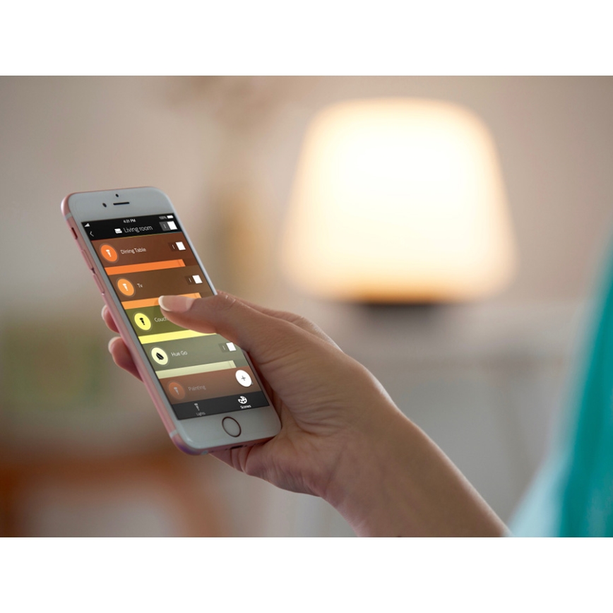 Pack de 2 lâmpadas LED reguláveis Philips Hue White Ambiance GU10/4,2W/230V 2200-6500K + Hue Bridge