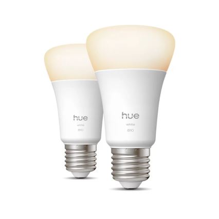Pack de 2 lâmpadas LED reguláveis Philips Hue WHITE E27/7W/230V 2700K