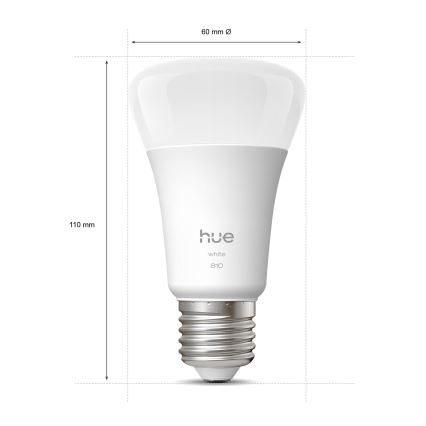 Pack de 2 lâmpadas LED reguláveis Philips Hue WHITE E27/7W/230V 2700K