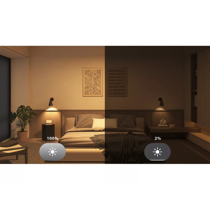 Pack de 2 lâmpadas LED reguláveis Philips Hue WHITE E27/9,5W/230V 2700K