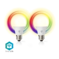 Pack de 2 lâmpadas LED RGBW dimerizáveis SmartLife E27/9W/230V Wi‑Fi 2700–6500K