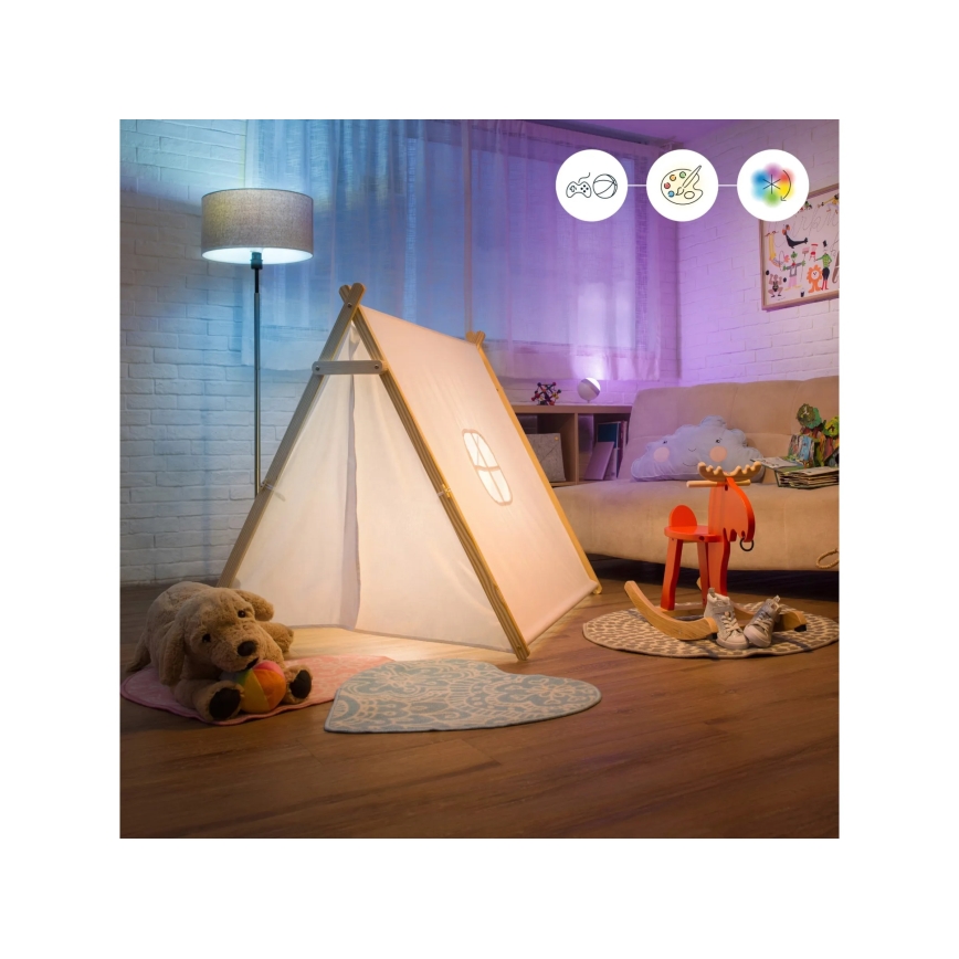CONJUNTO 2x Lâmpadas LED RGBW dimerizáveis A60 E27/9W/230V 2200-6500K Wi-Fi + comando remoto - WiZ