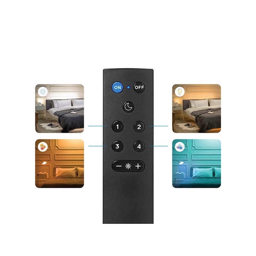 CONJUNTO 2x Lâmpadas LED RGBW dimerizáveis A60 E27/9W/230V 2200-6500K Wi-Fi + comando remoto - WiZ