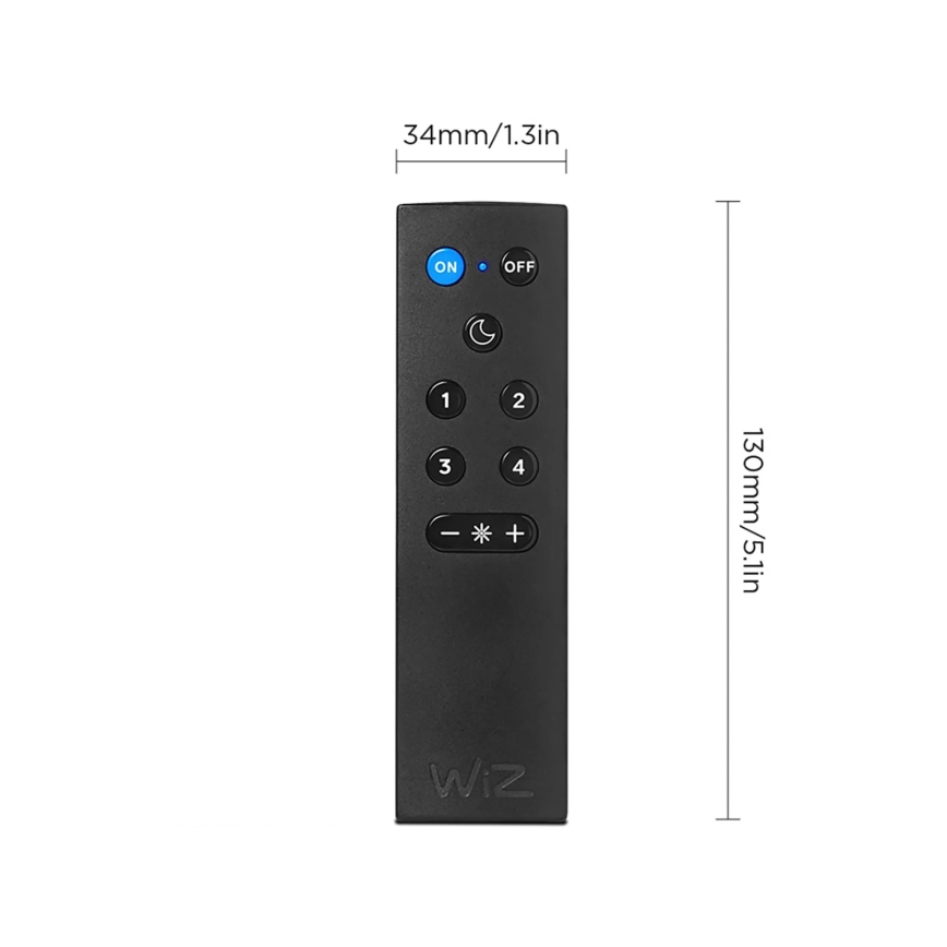 CONJUNTO 2x Lâmpadas LED RGBW dimerizáveis A60 E27/9W/230V 2200-6500K Wi-Fi + comando remoto - WiZ