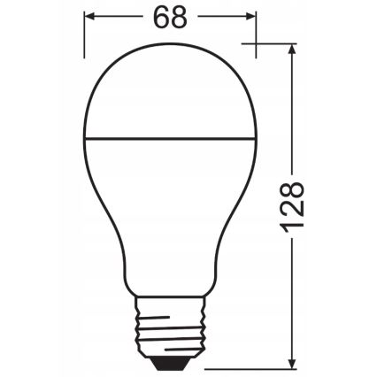 Pack de 2 lâmpadas LED VALUE CLASSIC E27/19W/230V 2700K - Osram