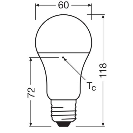 Pack de 3 lâmpadas LED em plástico reciclado A100 E27/14W/230V 2700K - Osram