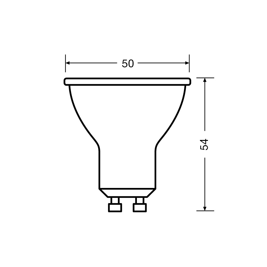 Pack de 3 lâmpadas LED refletoras PAR16 GU10/6,9W/230V 6500K 60° - Osram