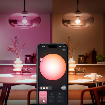 Pack de 3 lâmpadas LED reguláveis Philips Hue White and Color Ambiance Essential E27/8W/230V 2200-6500K