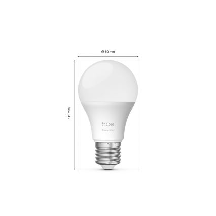 Pack de 3 lâmpadas LED reguláveis Philips Hue White and Color Ambiance Essential E27/8W/230V 2200-6500K