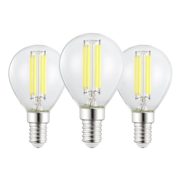 Pack de 3 Lâmpadas LED VINTAGE P45 E14/2,2W/230V 2700K - Eglo 110441