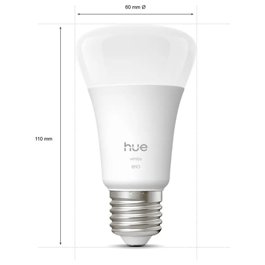 Pack de 4 lâmpadas LED reguláveis Philips Hue WHITE E27/7W/230V 2700K