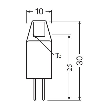 Pack de 5 lâmpadas LED micro com pino G4/1W/12V 2700K - Osram