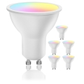 Pack de 6 lâmpadas LED RGBW dimerizáveis MESH GU10/6,5W/230V 2700-6500K Wi-Fi + controlo remoto - Aigostar