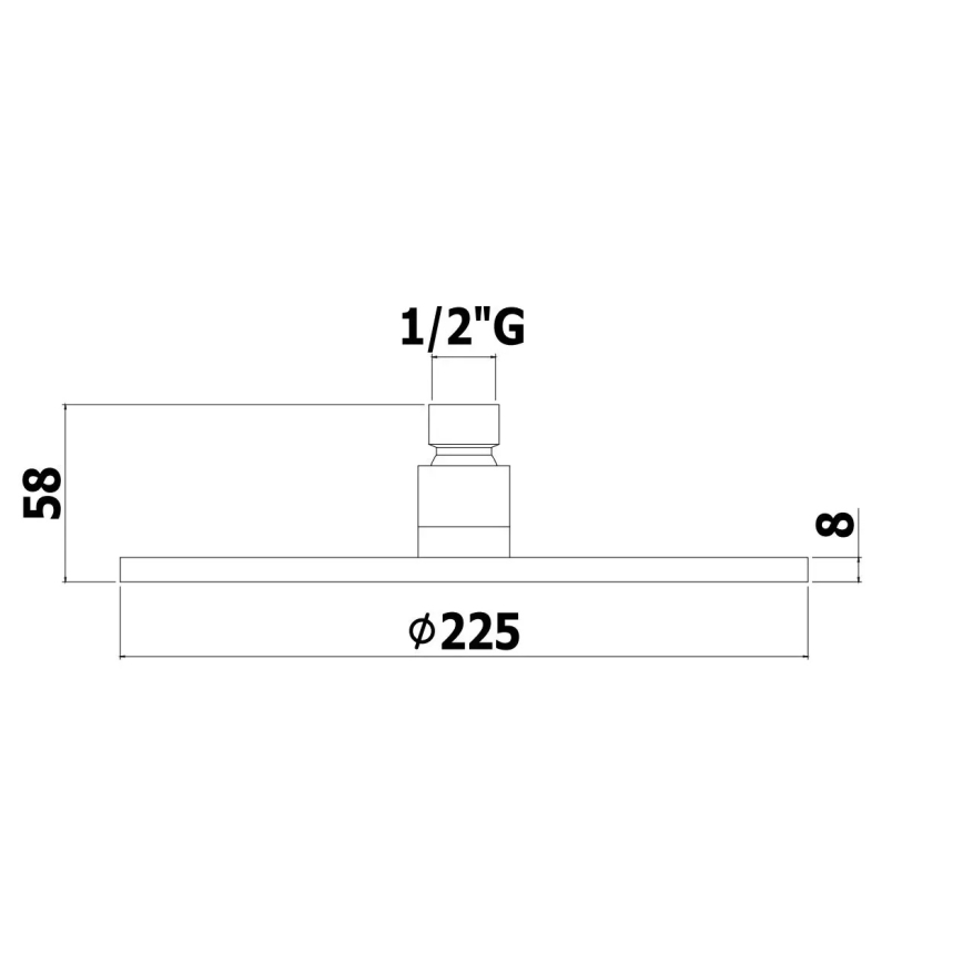 Paffoni - Cabeça de duche Ø 22,5 cm MASTER preto