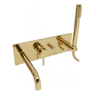 Paffoni - Conjunto de duche para instalação embutida LIGHT dourado