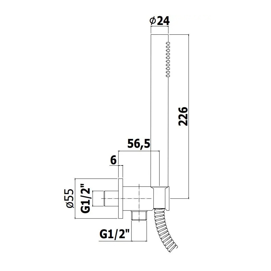 Paffoni - Conjunto de Duche ROUND Preto Mate