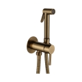 Paffoni - Conjunto de parede com ducha higiénica manual para instalação embutida RINGO WEST bronze