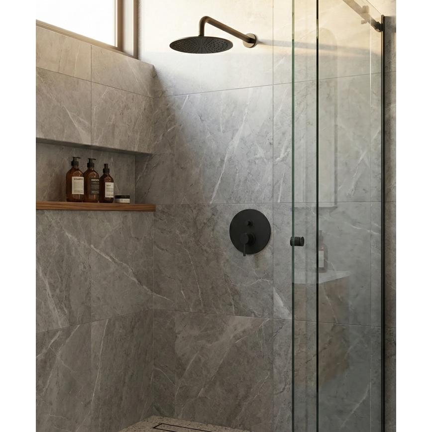 Paffoni - Misturador de chuveiro para instalação embutida LIGHT preto