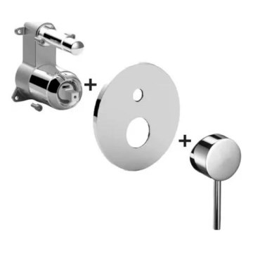 Paffoni - Misturador de duche para instalação encastrada LIGHT, acabamento cromado brilhante
