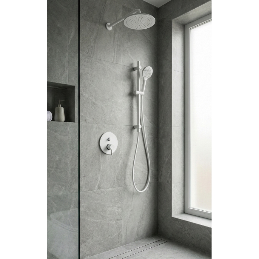 Paffoni - Misturador de duche para instalação encastrada LIGHT branco mate