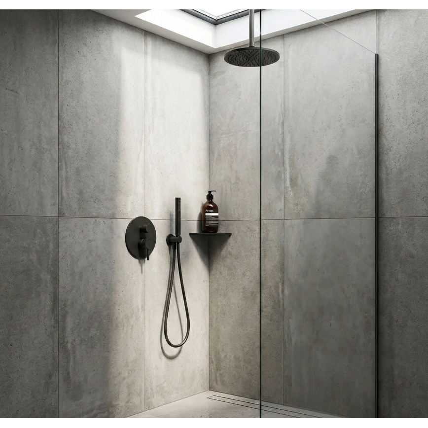 Paffoni - Misturador de duche para instalação encastrada LIGHT preto
