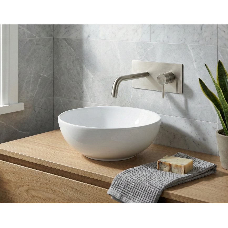 Paffoni - Misturador de lavatório LIGHT para instalação embutida, em aço inox