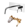 Paffoni - Misturador de lavatório para instalação encastrada LIGHT em inox