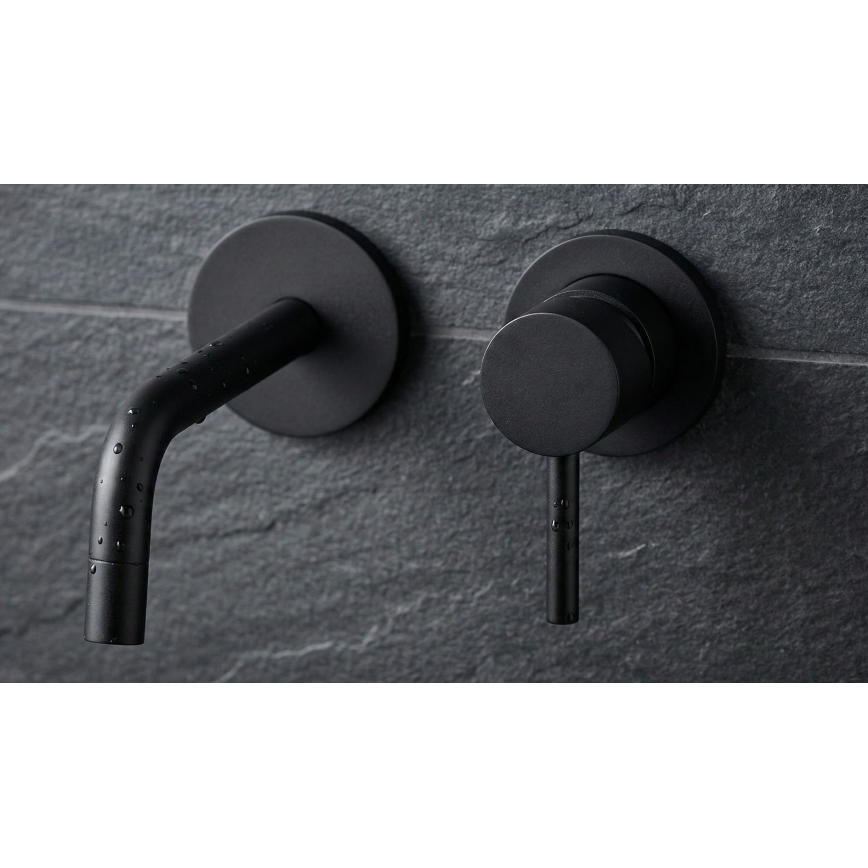 Paffoni - Misturador de lavatório para instalação encastrada LIGHT preto