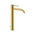 Paffoni - Misturador de lavatório + válvula LIGHT dourado escovado