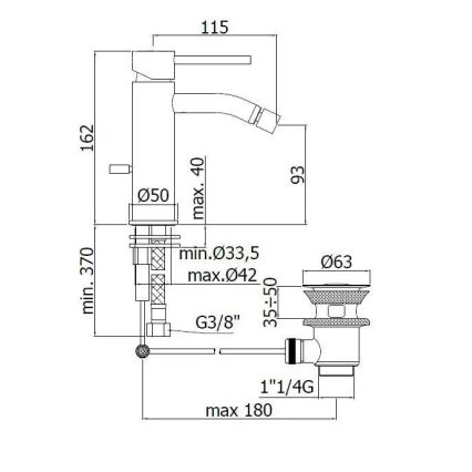 Paffoni - Misturador para bidé LIGHT cromo brilhante