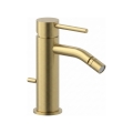Paffoni - Misturador para bidé + válvula de escoamento LIGHT dourado escovado