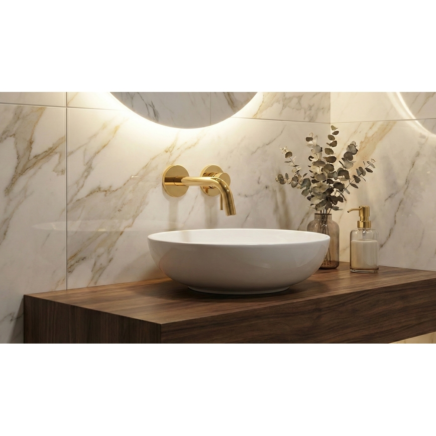 Paffoni - Misturador para lavatório LIGHT para instalação embutida dourado