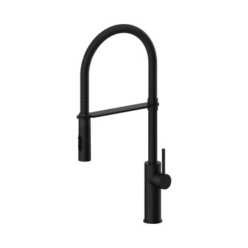 Paffoni - Misturadora de cozinha com chuveiro extraível LIGHT 52,5 cm preta