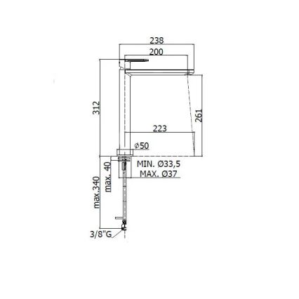 Paffoni - Torneira para lavatório CANDY cromo brilhante